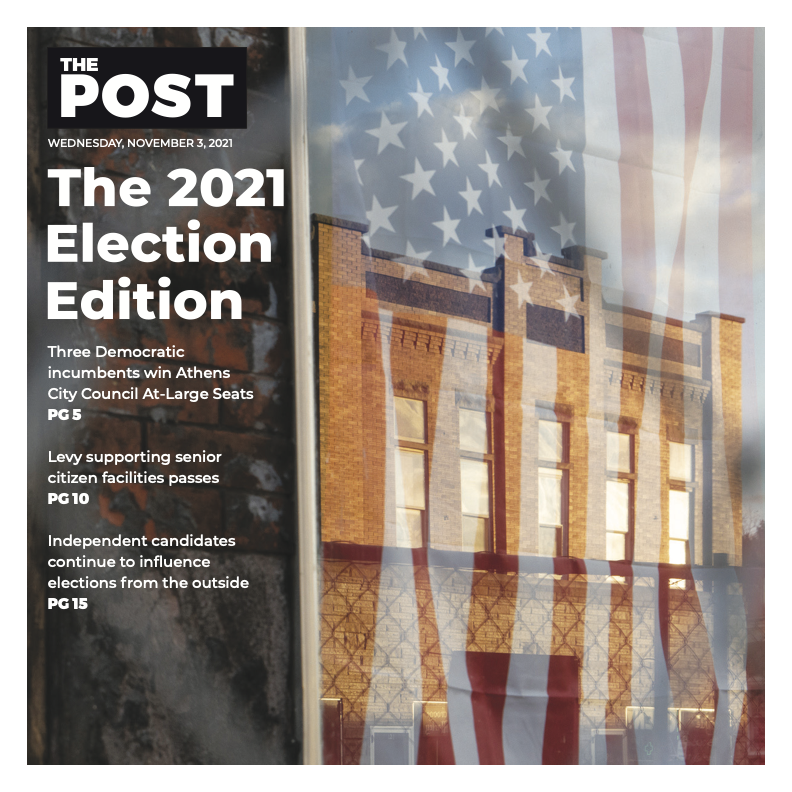 ThePost's tweet photo. Did you miss it? The Post's Election Issue is here! Check it out and read up on Tuesday's election results, how much COVID-19 has cost @ohiou and Pumpkin's unique place in the polls of Athens
⬇️⬇️⬇️
https://t.co/sAIZe1B1an https://t.co/yh4k4vOY0F