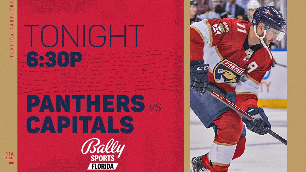The @FlaPanthers are back at home and looking to get back in the win column tonight!

Get ready for the action with Panthers LIVE at 6:30pm on Bally Sports Florida! #TimeToHunt https://t.co/V4GDU0KkDt