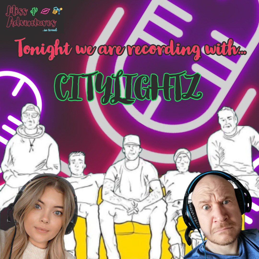 MissAdventurePC's tweet image. 🎙Not one but two guests tonight!!🎙
Luke and B from @citylightzmusic joined us tonight with stories of what life is like gigging around the UK staying in some questionable places.

#missadventuresintravel #shareyourmisadventures 

#citylightz #citylightzmusic #gigging 
#podcast
