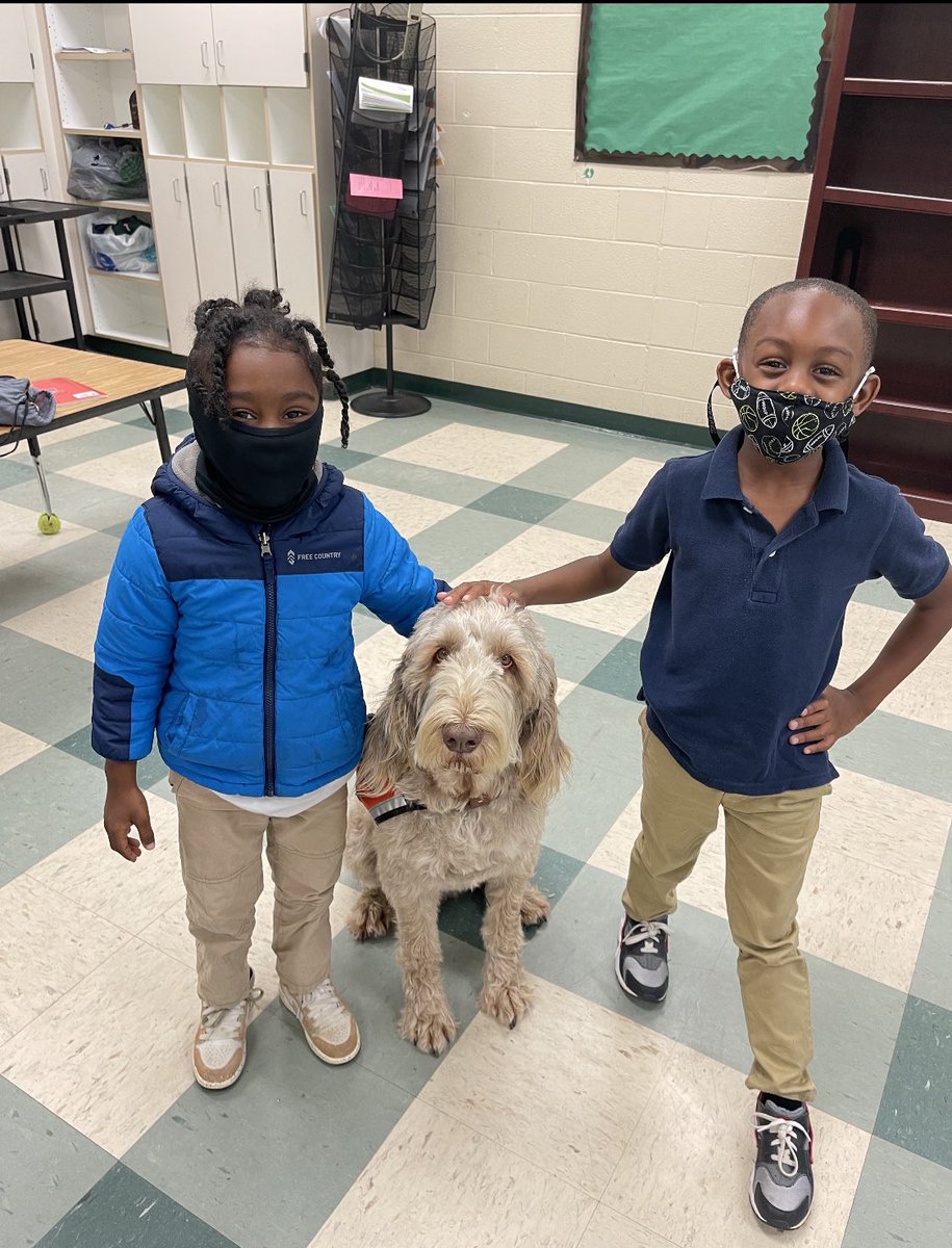 We are honored to participate in the <a href="/MgmHumane/">Montgomery Humane AL</a> “Read to the Paw” Tutoring Program. 

By reading to Mia, the certified therapy dog, our 1st Graders have grown from nervous readers to confident ones

Thank you, MIA!!! 
#GoGarrett | #StriveForGreatness