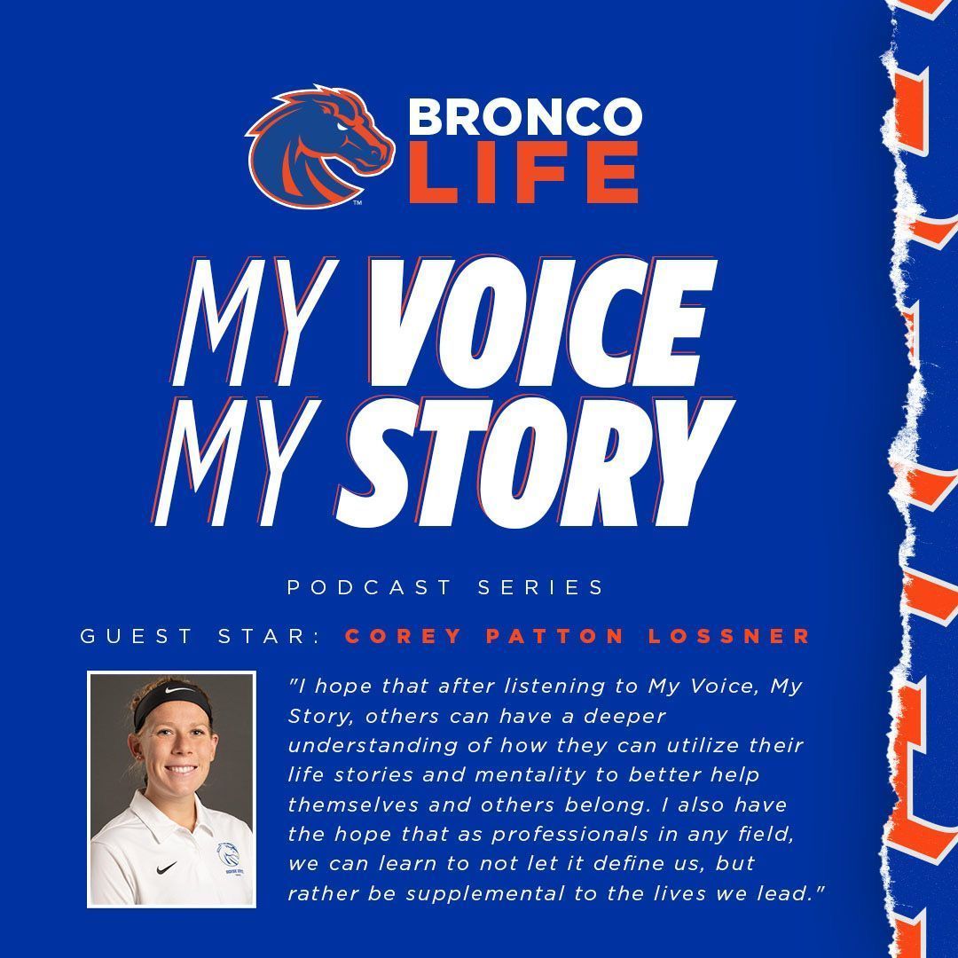 BoiseStateBL's tweet photo. Have you listened to our latest episode? 🤔

Episode 2 of My Voice, My Story featuring Corey Patton Lossner is OUT NOW! 

Listen to it on The Bronco Sports Network available wherever you listen to your podcasts!

🔗: https://t.co/XL2drr468I

#MyVoiceMyStory https://t.co/G2ZihYpyKt