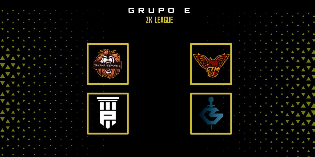 #CR | GRUPO E 🔥

Último grupo bastante parejo, veremos quienes logran pasar.

[🇵🇪] <a href="/EsportsTakana/">Takana Esports</a> 
[🇨🇱] <a href="/Esports_CTM/">Team CTM</a> 
[🇧🇷] <a href="/PilaresGaming/">3 Pilares Gaming</a> 
[🌎] <a href="/SpartansGamingX/">Spartans Gaming</a> 

#GoZK