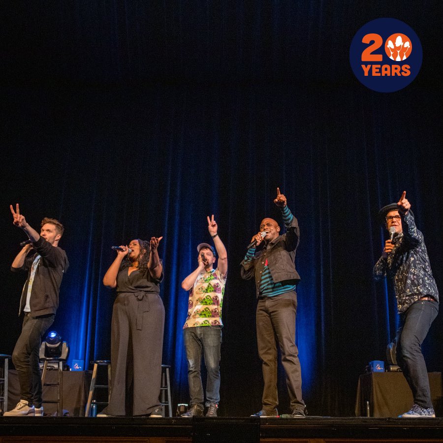 SFSketchfest's tweet photo. #SketchfestFlashback 2020, 19th fest: @freestylelove @jellyd @aneesafolds @offbookbeatbox @WayneBrady #TwoTouch) at the Sydney Goldstein Theatre. Photo by @JakubMosur 

SF Sketchfest returns to celebrate 20 yrs. Jan 7-23, 2022! Lineup Announced Nov. 19 / On Sale Nov. 21! https://t.co/boXPVZQxp2