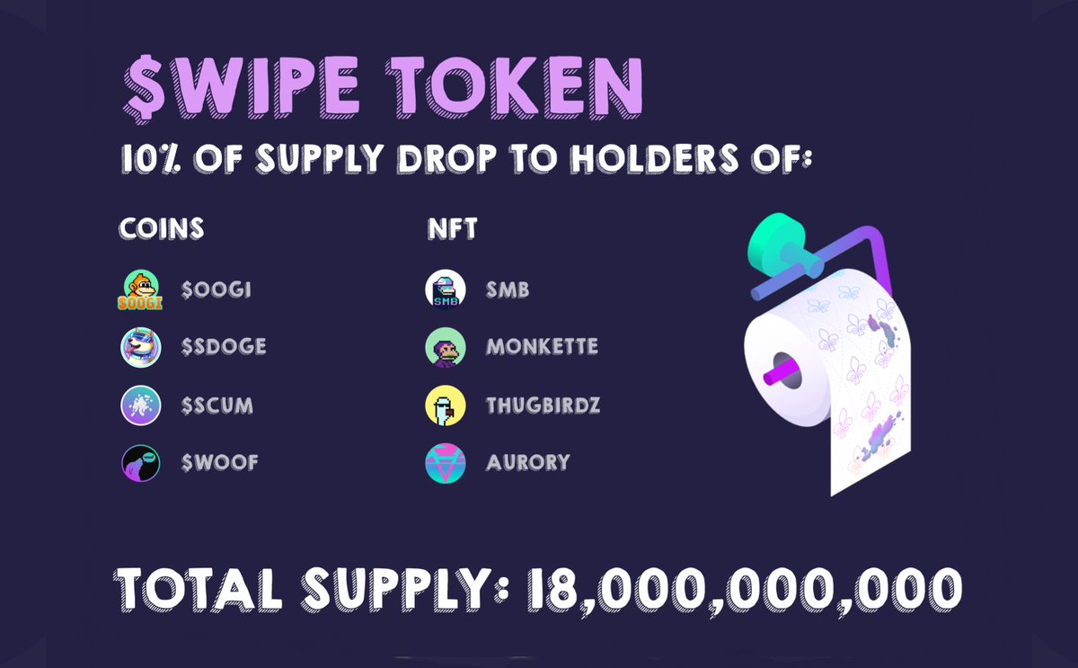 🚨FREE #AIRDROP 

✅RT+FOLLOW+Tag 3 Friends 

✅Join Discord 
discord.gg/hkkCBFaaDJ

🚨FILL OUT THE FORM IN OUR DISCORD

<a href="/WoofSolana/">Woof</a> <a href="/SolanaCum/">SOLANA CUM</a> <a href="/SolanaDoge/">SolDoge 🐕🧬 | $SDOGE</a> @oogicoin <a href="/SolanaMBS/">Solana Monkey Business</a> @MonketteSolana <a href="/thugbirdz/">thugbirdz ¬¬</a> <a href="/AuroryProject/">Aurory: Amiko Legends</a>

WILL GET $WIPE 

#solana #SolanaAirdrop #memecoin