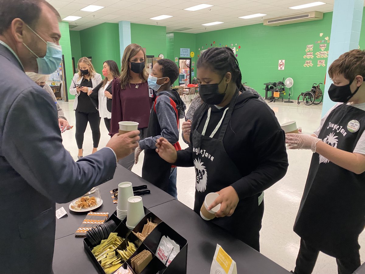 <a href="/LeadershipHSV/">Leadership Greater Huntsville</a>  visited 3 MCS schools today for learning insights &amp; talks with students. Great discussions for these area business leaders. Stops included Midtown Elem, PreK and Liberty Middle. LMS students in its ELC class served coffee/donuts...#mcslearn