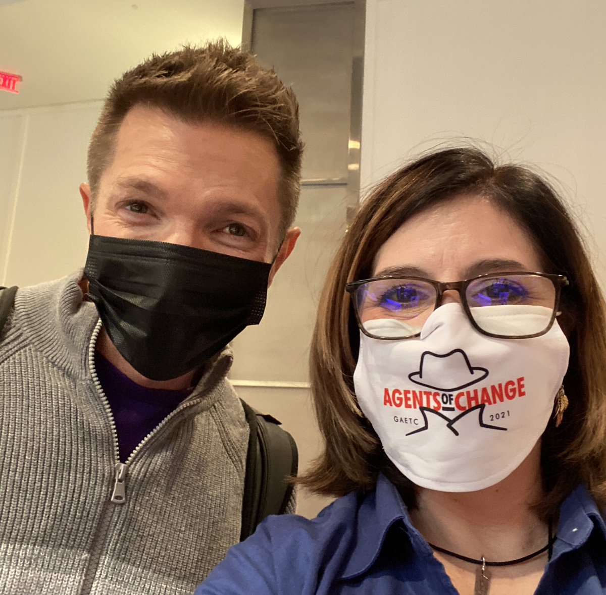 cbuckybeaver's tweet photo. Welcome back @tonyvincent to @GaETConf! Yes, there’s a smile being that mask 😁 #GaETC21 https://t.co/0v74wpZvrc