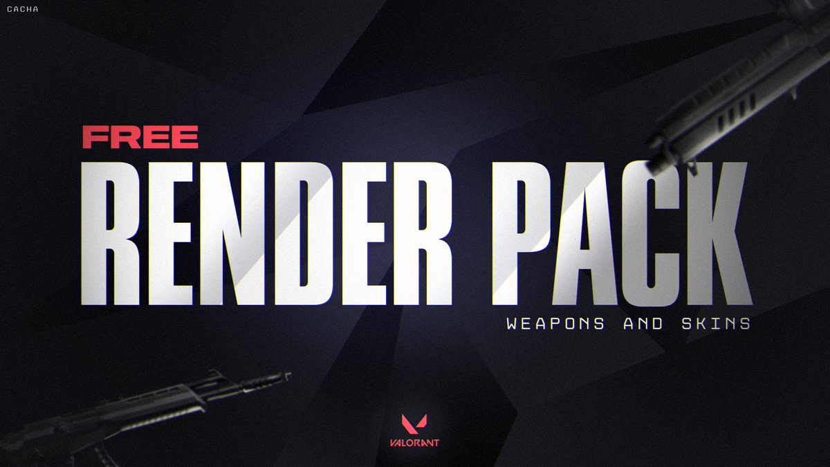 Designscacha's tweet image. 📌FREE VALORANT RENDER PACK
(weapons &amp;amp; skins)

⚔How to get it:

✅Follow me(with notis)
🔄Retweet this post 
❌Tag 2 friends
And dm me with proofs