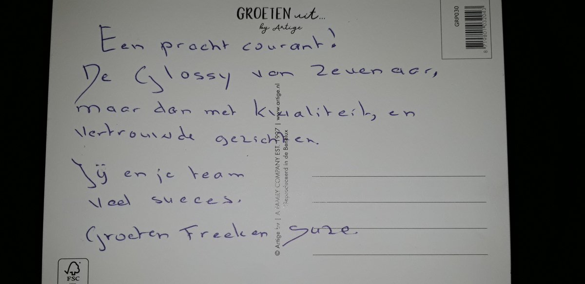 Wat een reacties heb ik ontvangen na het verschijnen van de eerste editie van het Zevenaars Nieuwsblad. Op straat, via de app, de telefoon, Facebook, Twitter en ga zo maar door. Er lag zelfs een leuk kaartje in de brievenbus! Voelt goed dat mensen de nieuwe krant waarderen!