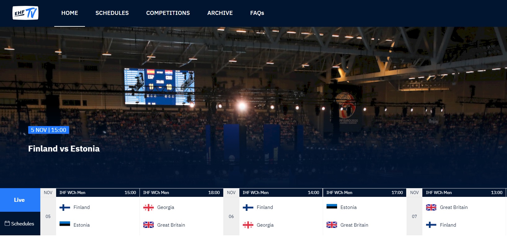 Watch free live Handball Games - EHF TV