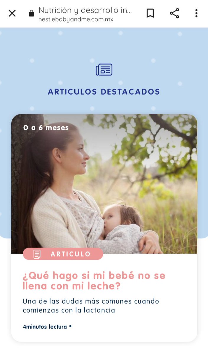 mishaunar's tweet photo. @SBarquera @Nestle @LinaMahyl @elpoderdelc @actuaporlasalud @abonvecchioa @UNICEFMexico @CSPI @pattirundall @IbfanB @lalecheleague @ATNIndex @marionnestle @MIALONMelissa @solebarruti @Colectivoporel1 @RedPaPaz @RiveraDommarco Another example of how Nestlé incomplies with the Code in México, giving advice to moms regarding breastfeeding through "educative" material in their blogs https://t.co/g0cBeUEdbp
