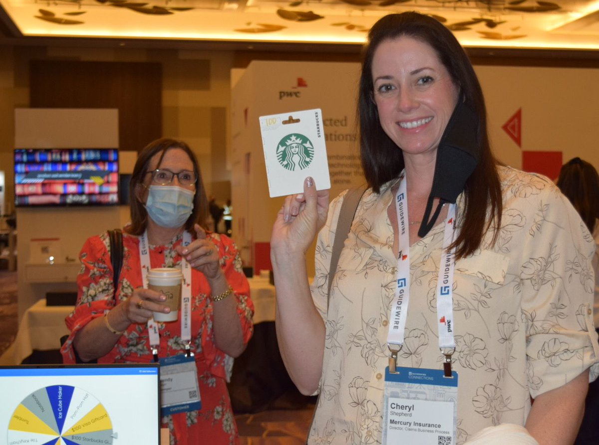 CCMInnovators's tweet photo. Come and listen to a #SMART overview of our #conversationcloud, spin the wheel and win a prize. All happening in booth P2 at #guidewireconnections right now! (While supplies last.)
#guidewirepartner #insuretech #customerconversations https://t.co/q5fqwjTJ0f