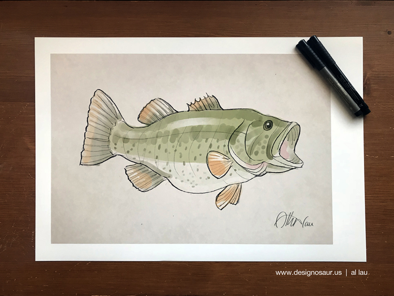 Al on X: Did a drawing of Largemouth Bass :) It is now available!   #bassfishing #art #artist #fishing #sketch  #sketching #draw #drawing #drawingoftheday #drawings #illustration  #illustrations #bass #fish #fishman #fisherman