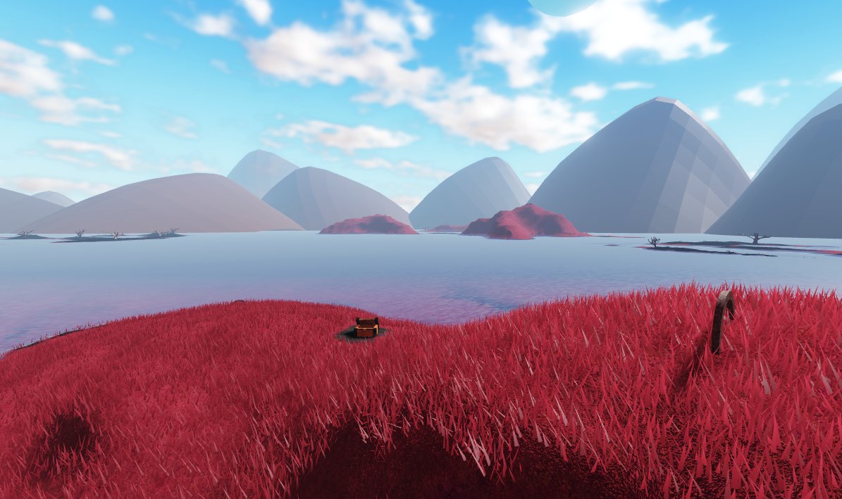 PlayGoatley's tweet photo. 👋 Leaks are here! 

🌳 New trees &amp; more on the "Main Island!" 
⛰️ All new terrain across the map!  
👀 Arrive at the "Unknown Island" to prepare for the unpredicted.. 
🌋 Stampede into a brand new volcano to track down special items! 

We're excited for this momentous update! https://t.co/g049rS1Z6A