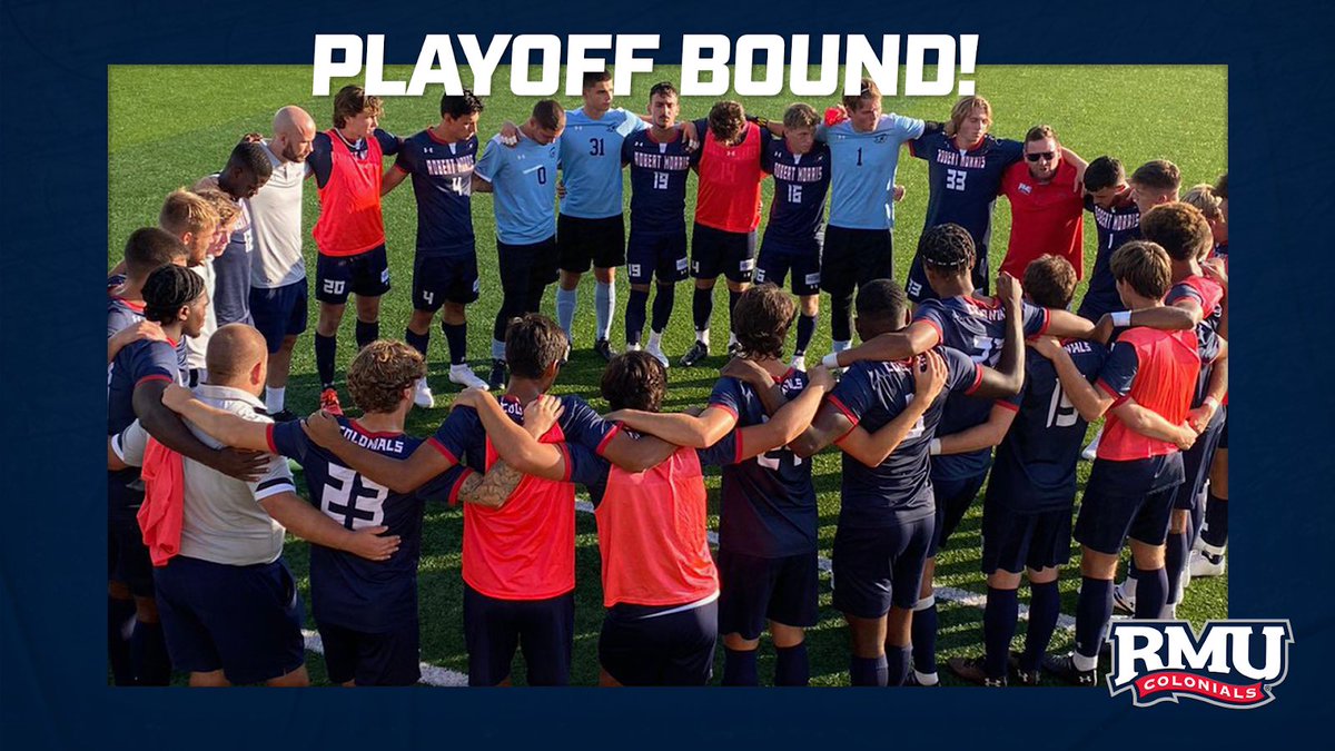RMUMSoccer's tweet photo. For the first time since 2017...the Colonials are playoff bound! 

#BobbyMo | 🔵⚽️🔴 https://t.co/8xglldKyYe
