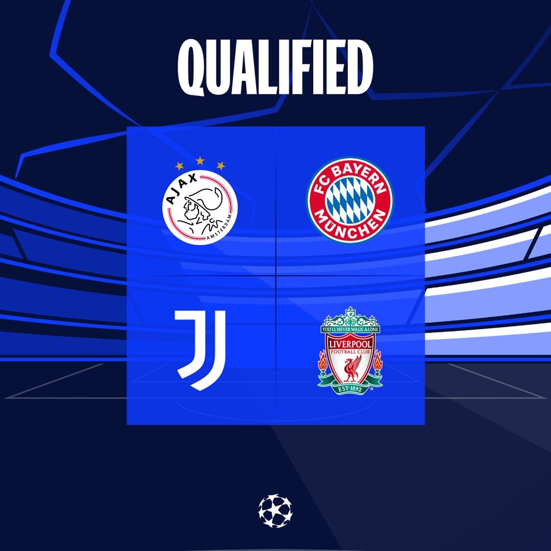ChampionsLeague's tweet photo. ℹ️ 2021/22 round of 16 (so far):

✅ Ajax
✅ Bayern
✅ Juventus
✅ Liverpool 

#UCL https://t.co/BW8w6lCIdE