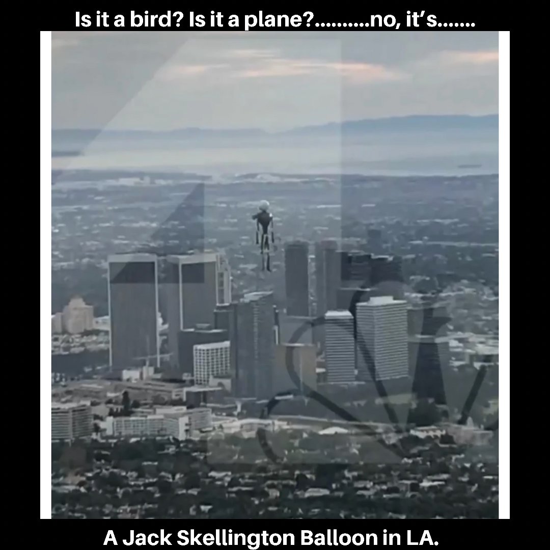 sarandon_chris's tweet photo. I guess this answers the question, ‘Does Jack get high?’ Over Hollywood, definitely! Link in bio! #jackskellington #balloons #HalloweenorChristmas #nightmarebeforechristmas #ChrisSarandon #losangeles #hollywood #california #linkinbio #whatwouldyoudo #jackbenimble #jackbequick https://t.co/iN9uvtMvk8