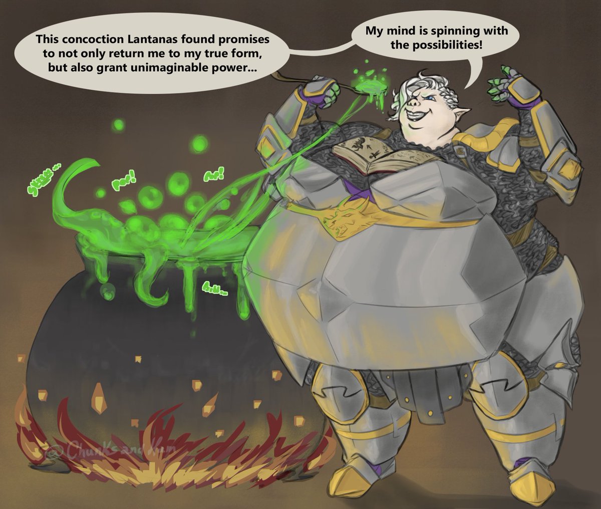 ChunksandHam's tweet photo. Part 1 of a WG sequence commission for @GardieAD of their OC Lily! Liliune turned to dark magic to get her dragon form back, but she might have gotten a little carried away with it, thinking more of it will make her more powerful... Not that wrong tho! https://t.co/BXhFikSMcj