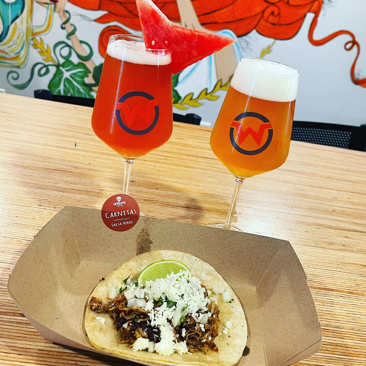It’s been a minute since we had a Sour on tap. We’re sorry. We’ll do better. Hopefully this Sour Wheat and Sour Watermelon Wheat will make it up to you. Both pair well with <a href="/LevanteTacos/">levante.tacos</a>!
