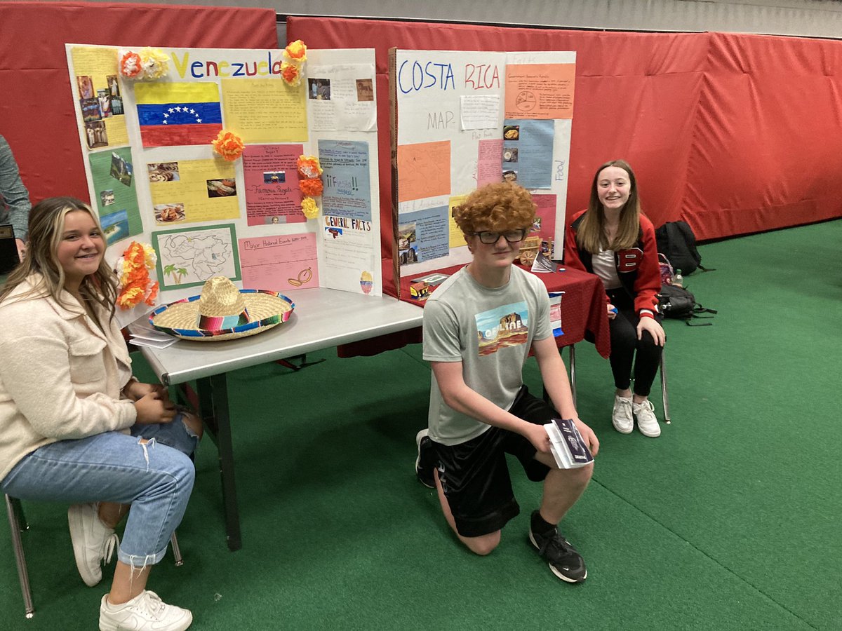 SeanKembell's tweet photo. What a fun @BHSWorldLang World Language and Culture Day at Branson High! Students from freshmen history and world language classes all received a “passport” and learned about the history and culture of many amazing countries. https://t.co/c48Tp3UJoJ