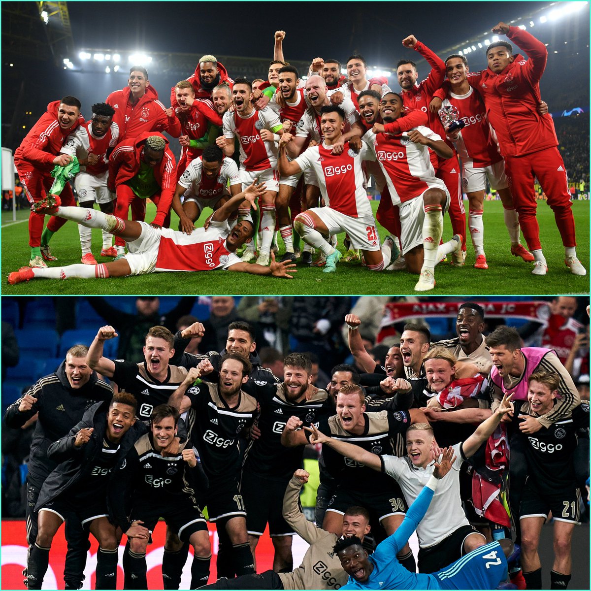 ChampionsLeague's tweet photo. Making headlines in Europe: Ajax 2021 &amp; Ajax 2019 🤝

#UCL https://t.co/brw9lTKDrM