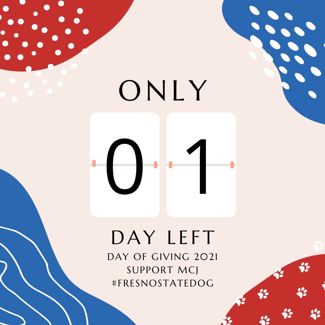 FSMCJDept's tweet photo. Only one day left MCJ Fam! 🥳 

Who’s excited for #FresnoStateDoG? Don’t forget to join us outside McKee Fisk tomorrow for some fun photo opportunities! 📸 https://t.co/qthwet1KCv