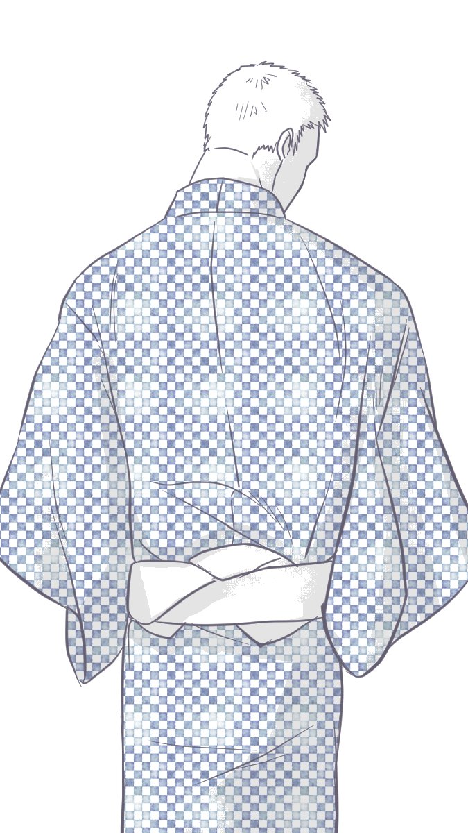 「着物の背中ライン練習 」|コマkomaのイラスト