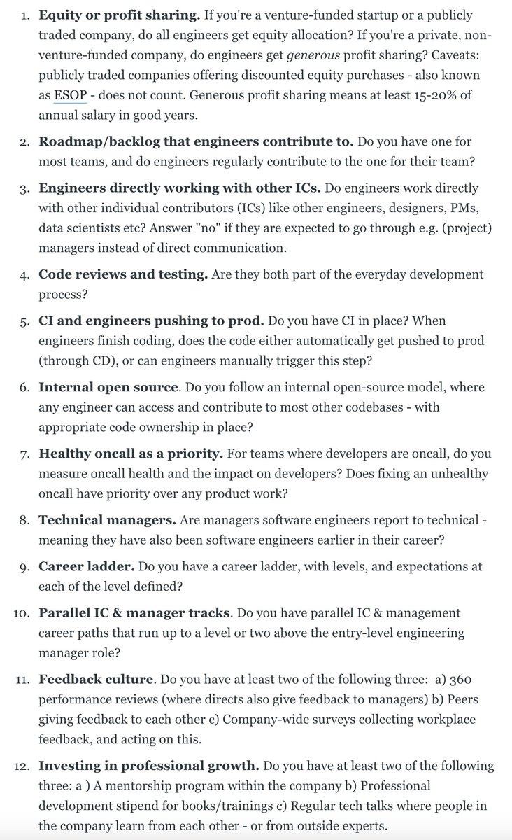 GergelyOrosz's tweet photo. Launched a job board with jobs that are all vetted against The Pragmatic Engineer Test, and list positions with decent engineering culture (typically 10/12 or higher on this test).

Check them out here: https://t.co/wt2EeQEU1Q https://t.co/GfHneR8yjw