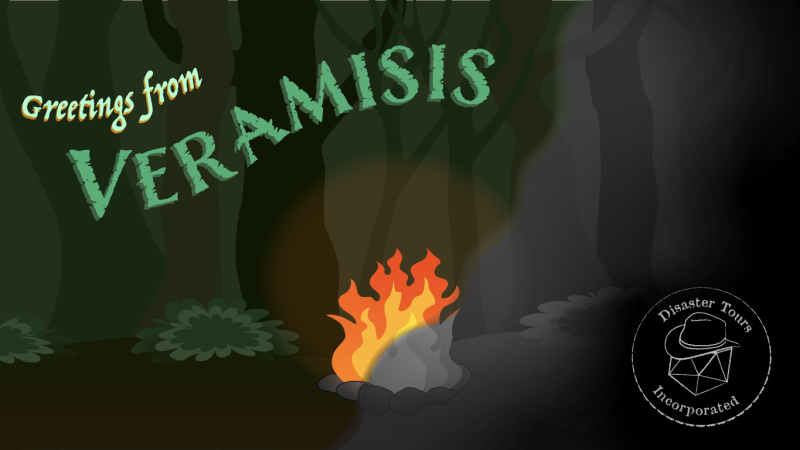 distoursinc's tweet photo. Greetings from Veramisis!
Disaster Tours Inc is an actual play D&amp;D podcast with a group of international nerds whose dice constantly betray them. Join us biweekly starting in 2022 to explore the homebrew fantasy world of Veramisis where light can be found in the darkest of places https://t.co/TVG9oTuPyn