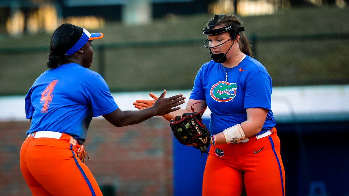GatorsSB's tweet photo. T3 | Delbrey picks up two outs in the third along with her 5th strikeout of the game. She is now relieved by Trlicek in the circle and Cottrill replaces Wilkie at catcher.

Gators 2 | Lions 0 https://t.co/thPEfZ3fPt
