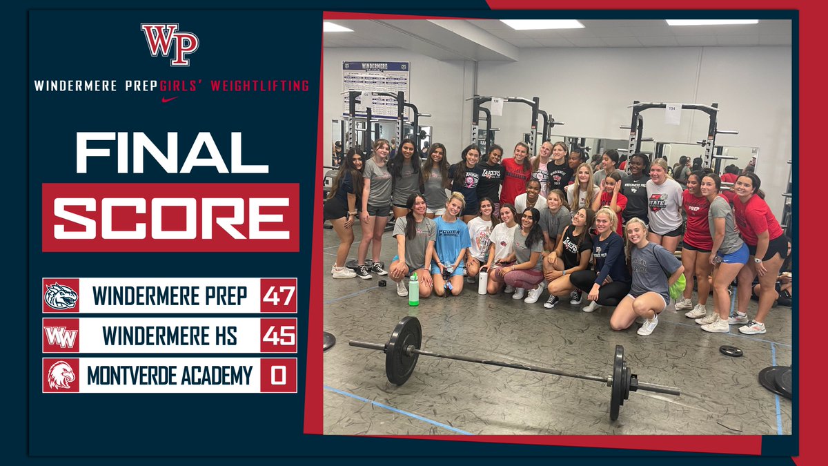 WPS_Athletics's tweet image. The Girls Weightlifting team opened the season by defeating Windermere HS & Montverde Academy in a tri-meet. Alexis Beaulieu led the team with a 130 lb Bench Press & a 130 lb Clean & Jerk.
