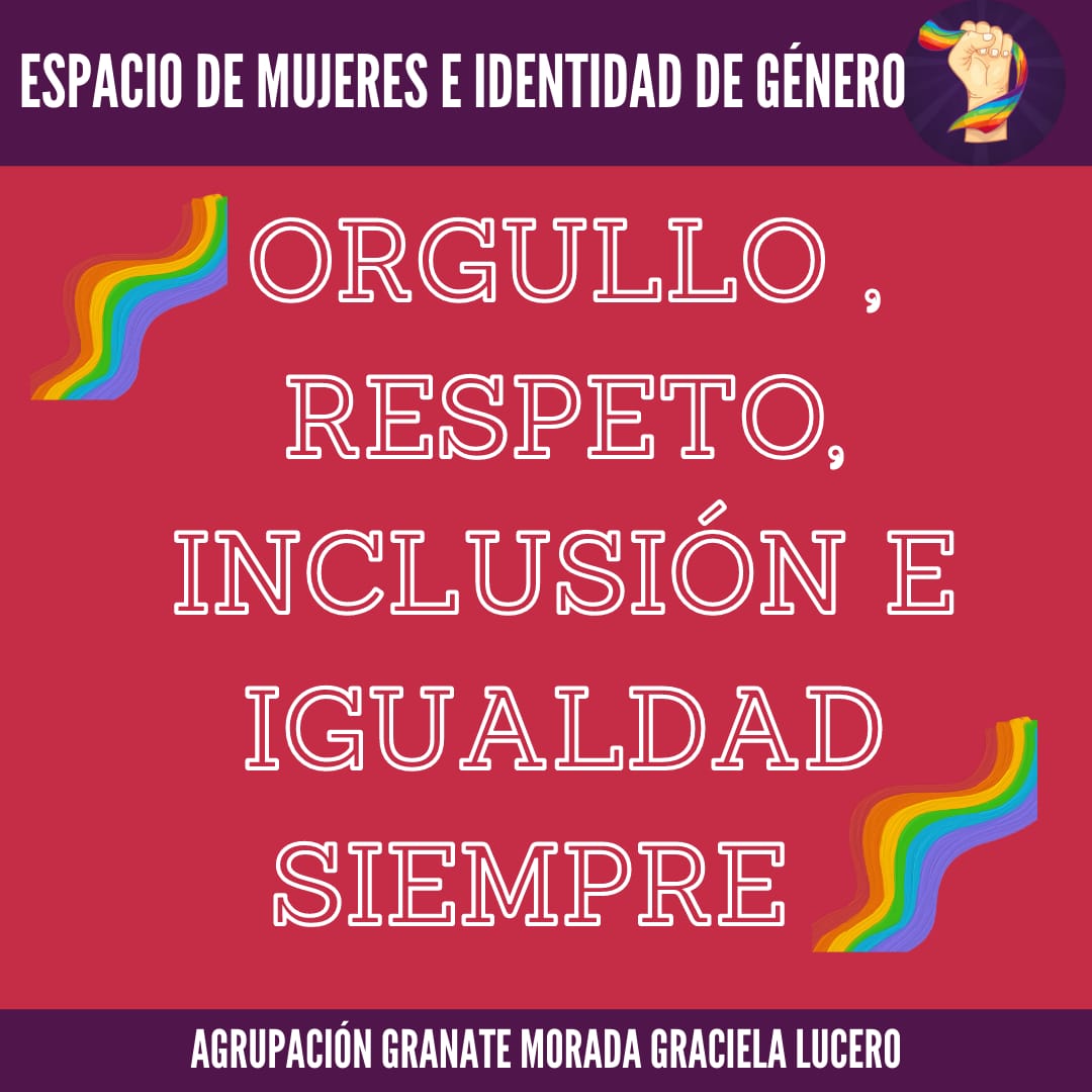 granatemorada's tweet photo. Semana del orgullo 🌈 orgullo, inclusión , igualdad y respeto siempre 💪❤️💜 https://t.co/aVqgtsjOFo