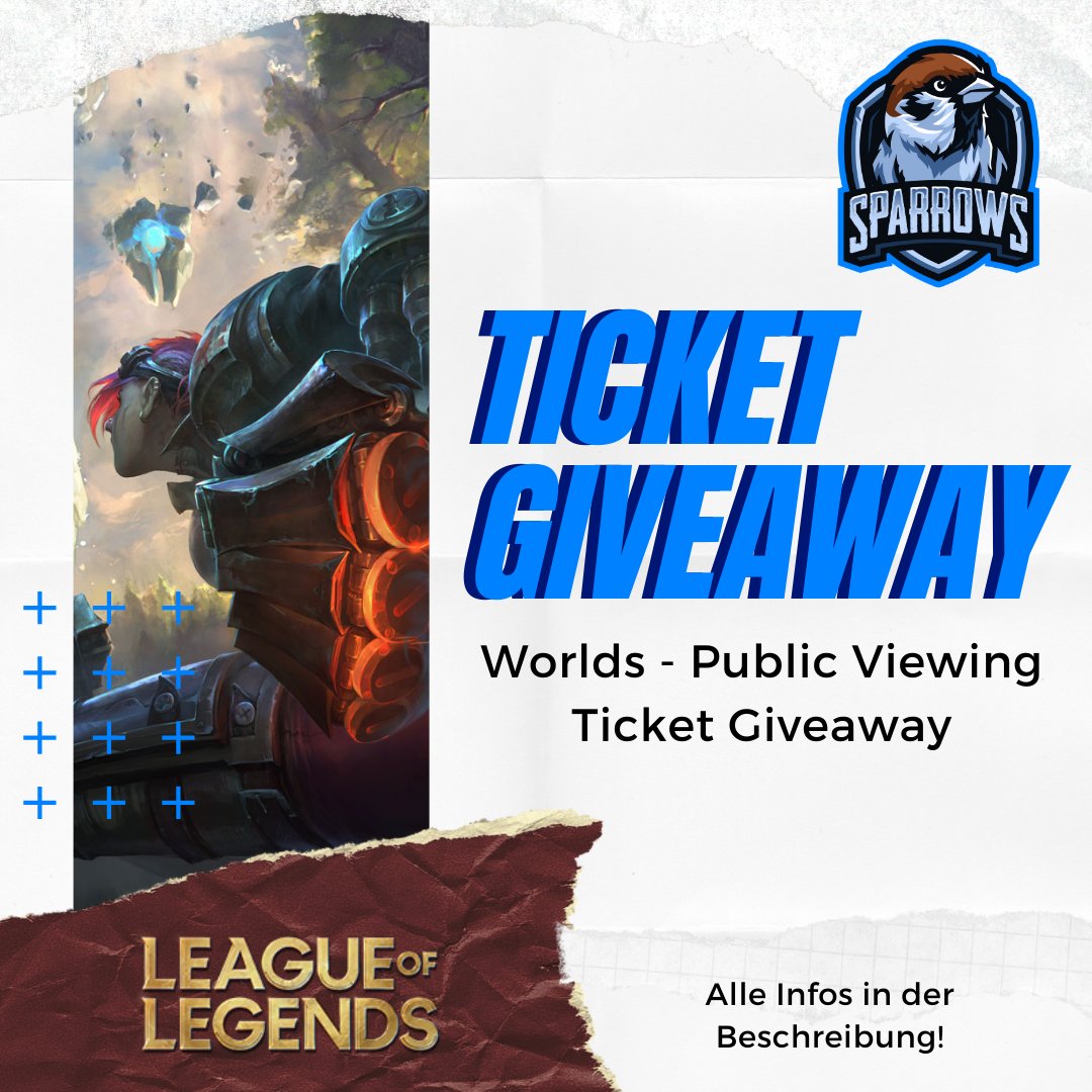 sparrowsulm's tweet photo. Hey Leute! Nachdem am 06.11. das Finale der LoL Worlds stattfindet, und wir dank @TOGfoxes direkt im Anschluss an das Public Viewing ein Show-Match gegen @hnuesports veranstalten dürfen, habt ihr hier nochmal die Gelegenheit für euch ein kostenloses Ticket zu ergattern, (1/5) https://t.co/5CU5Q6I1A7
