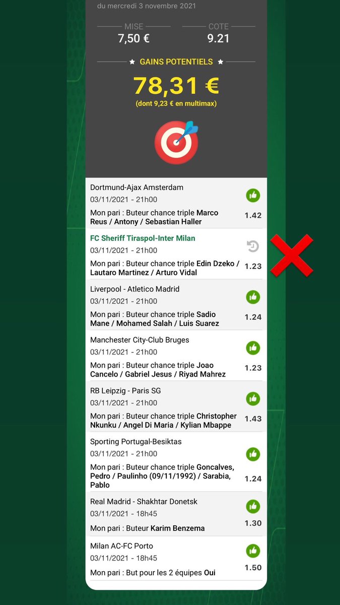Prono_BOSS's tweet photo. @UnibetFrance Bilan 3/4😘

💥9.21 presque https://t.co/HNOktzf0qm
