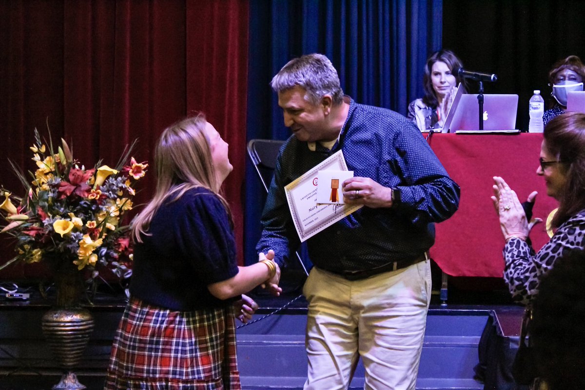 LafCo_District's tweet photo. Congratulations to our November Employee of the Month, Miss Maty Katterjohn.  Miss Katterjohn is a teacher at Lafayette Elementary School and was honored Monday during the LCSD school board meeting. 

Thank you to @SquareBooks for the donated gift card.

📸: Daisy Noble for CMG https://t.co/dZv47IHFq3