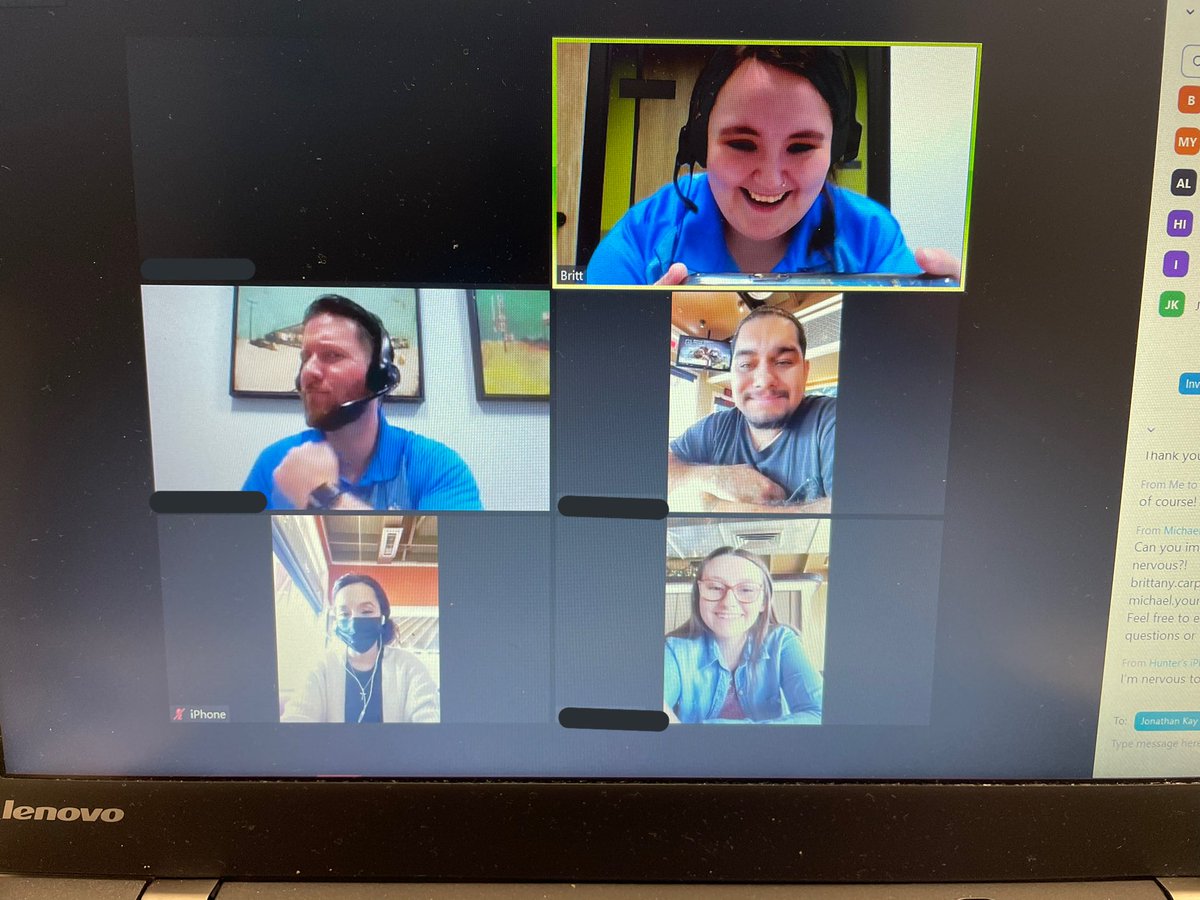 chilislovin's tweet image. #VirtualFirstDay session 2 was awesome! So excited to be meeting all these new chiliheads and welcoming them on their first day here at @chilis. So excited for you to #chilisgrow 🌶🌻💖