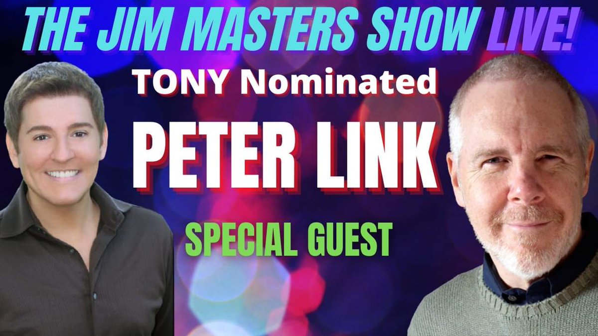 JimMastersTV's tweet photo. Tonight on The Jim Masters Show LIVE! 8pm eastern 5pm pacific on YouTube https://t.co/IOGazkz6ei #composer #lyricist #music #producer #stagedirector #actor Peter Link joins us! #thejimmastersshow #jimmasterstv #live #entertainment #lifestyle #talkshow #series #peterlink https://t.co/EF3YsYja2F