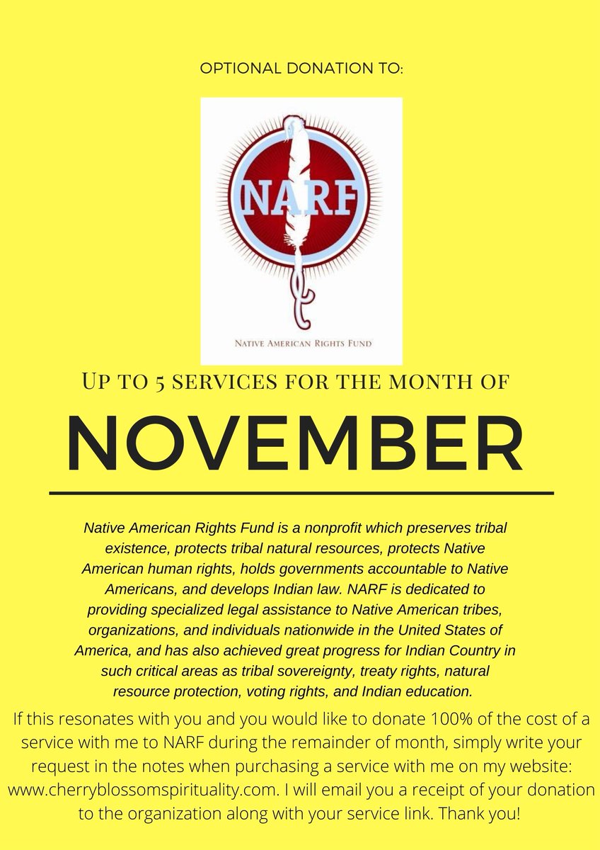 cbspirituality's tweet image. narf.org We just had in the US National Indigenous People's Day last month and November is the national Native American Heritage Month. #NARF is the optional donation organization I chose for this month of November. Many blessings! #donation #supportnativeamericans