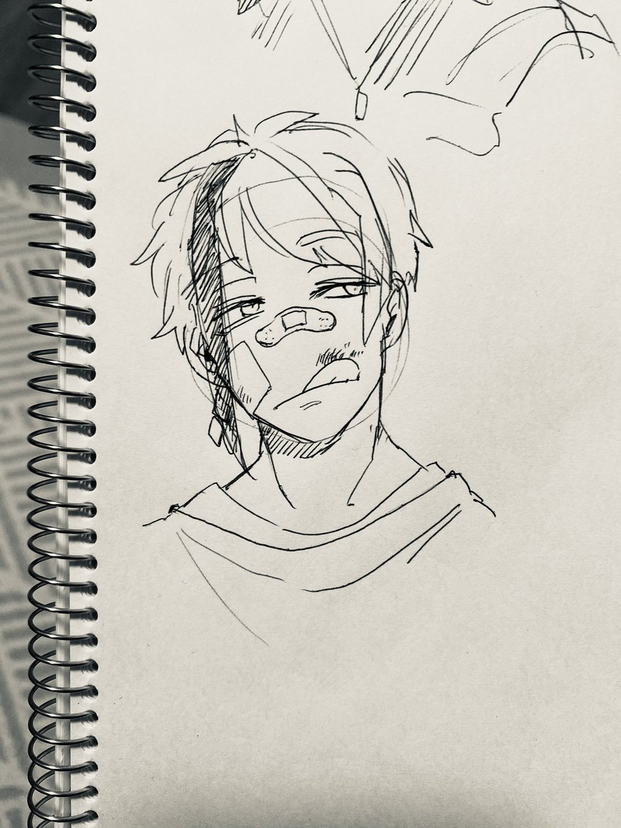 朝の一発描き
ケガした〜 