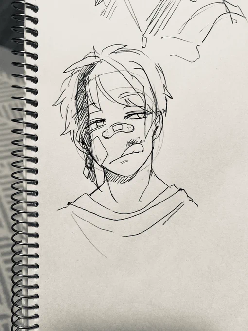 朝の一発描き
ケガした〜 