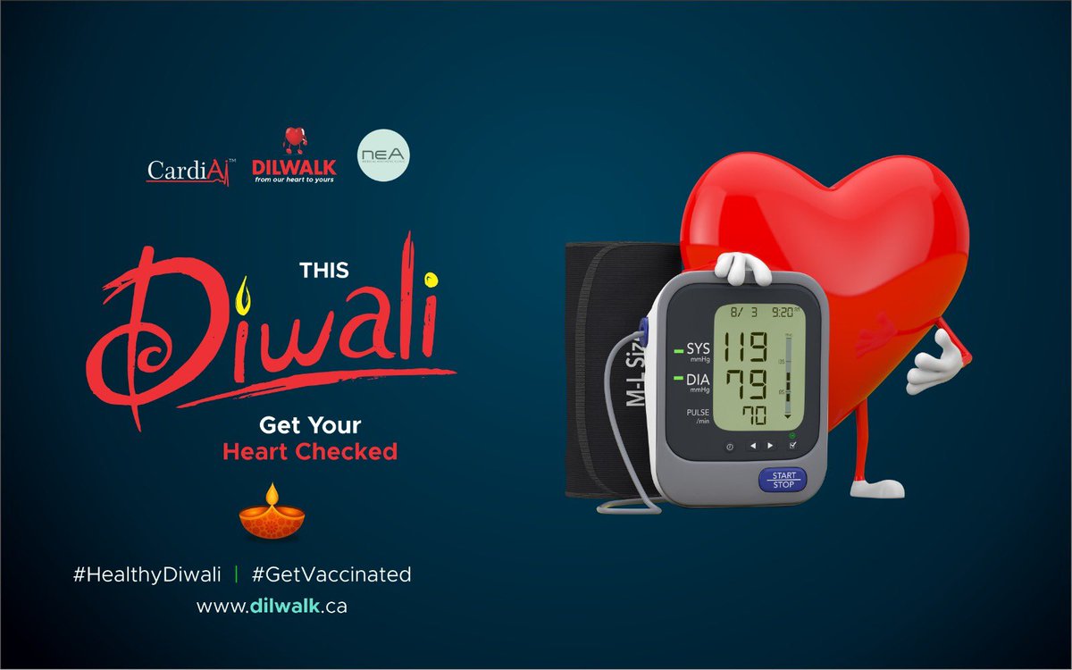 AnmolMD's tweet photo. This #Diwali make a promise to yourself for your health.
Get Active
Get your heart checked
Reduce weight
Get checked for Diabetes
#HealthyDiwali is Happy Diwali
#DilWalk #CardiAI https://t.co/NNg2Mjd3LJ