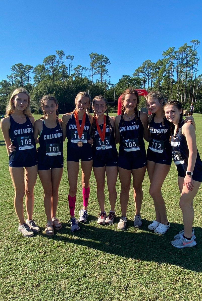 calvary_xc's tweet photo. In August we set some team goals. Number one on the list, take 14 people to the State Championship. 
Today that goal was accomplished when both teams qualified at Regions. See ya next week in Tallahassee!
#WeAreWarriors https://t.co/CZShRlg66N