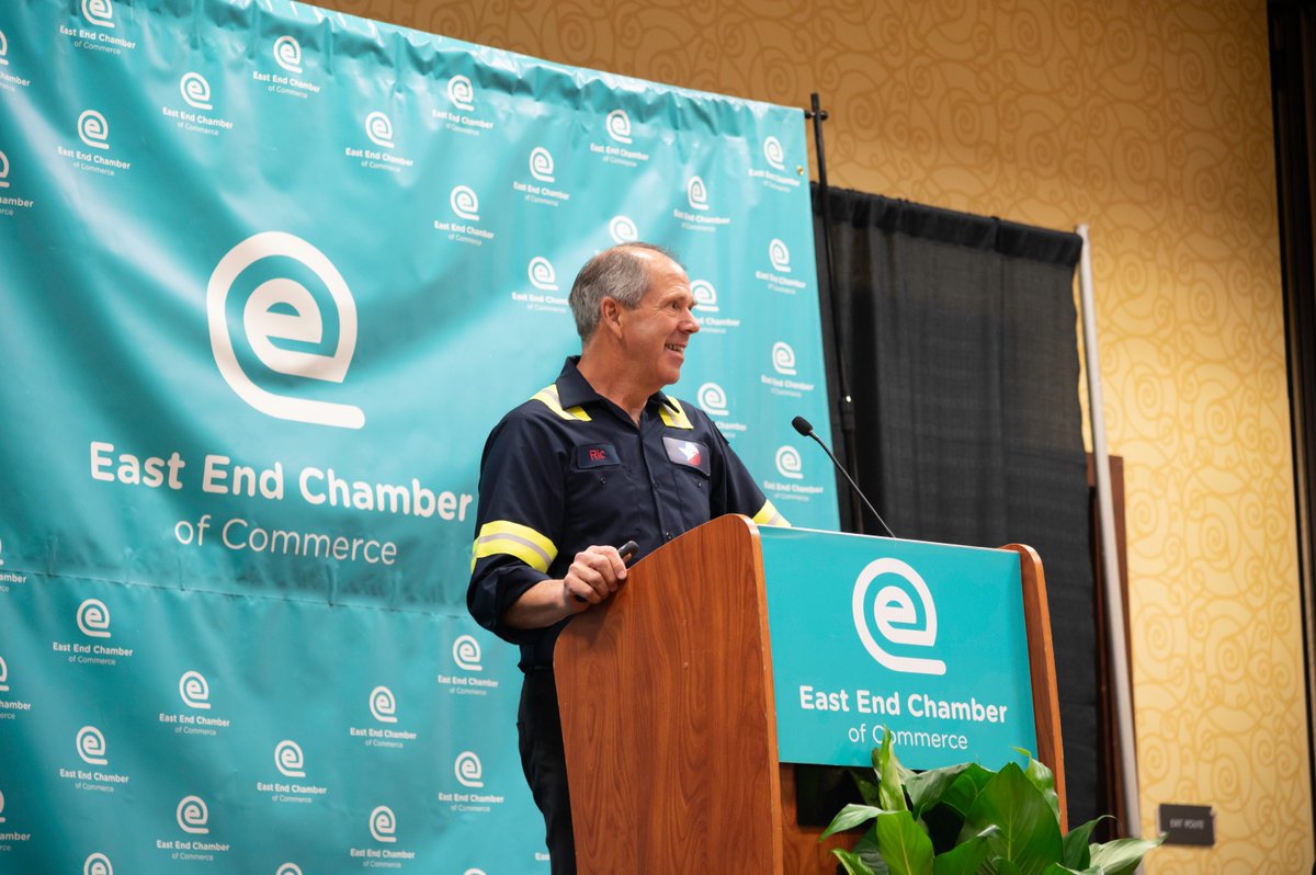 Port_Houston's tweet photo. We were excited to join the @EastEndChamber today at Port Appreciation Day. @Port_Houston Chairman Ric Campo was the keynote speaker who talked about the State of the Port, and how it’s helping improve business in the Houston Ship Channel.
#EEPortAppreciation #PortHOU https://t.co/acLWlHvYyc