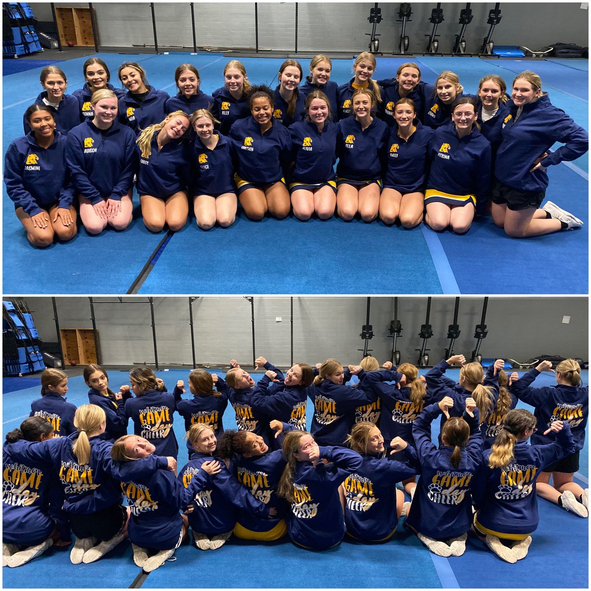 SURPRISE FOR GAME DAY before our first competition of the year! New tshirts AND new 1/4 zip sweatshirts that I've been asked for, for years! 

Let's go, ladies!! 4 more days!!