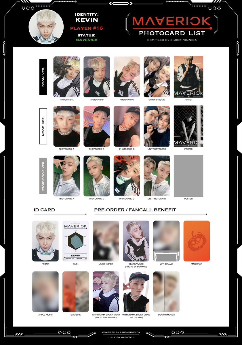 📟 the boyz maverick photocard template/list — [ 211104 ver