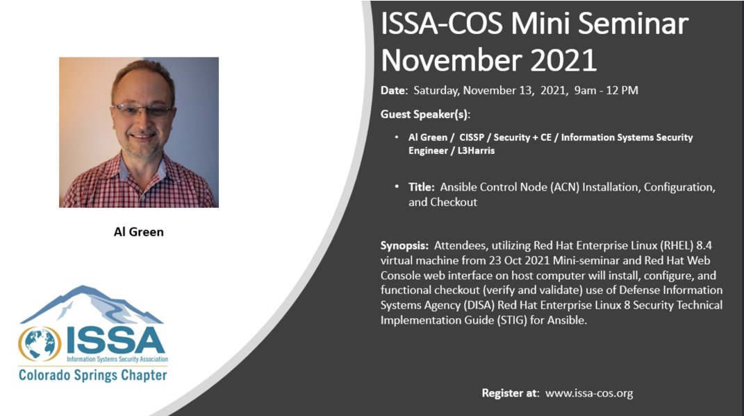 COSISSA's tweet image. November 2021 Mini-Seminar

Date: Saturday, November 13, 2021Speaker starts promptly at 9am

Registration: eventbrite.com/e/issa-cos-nov…