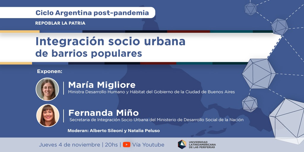 ulpe17's tweet photo. MAÑANA!!
CICLO ARGENTINA POSPANDEMIA
#Repoblamiento #IntegraciónSociourbana
El jueves 4/11 a las 20 continuamos con las charlas del Ciclo Argentina Pospandemia, esta vez para debatir aspectos centrales respecto a “Repoblar la Patria”.
👉Vía Youtube: https://t.co/Y8Wg5zNE2h https://t.co/qu4kqSzTt4