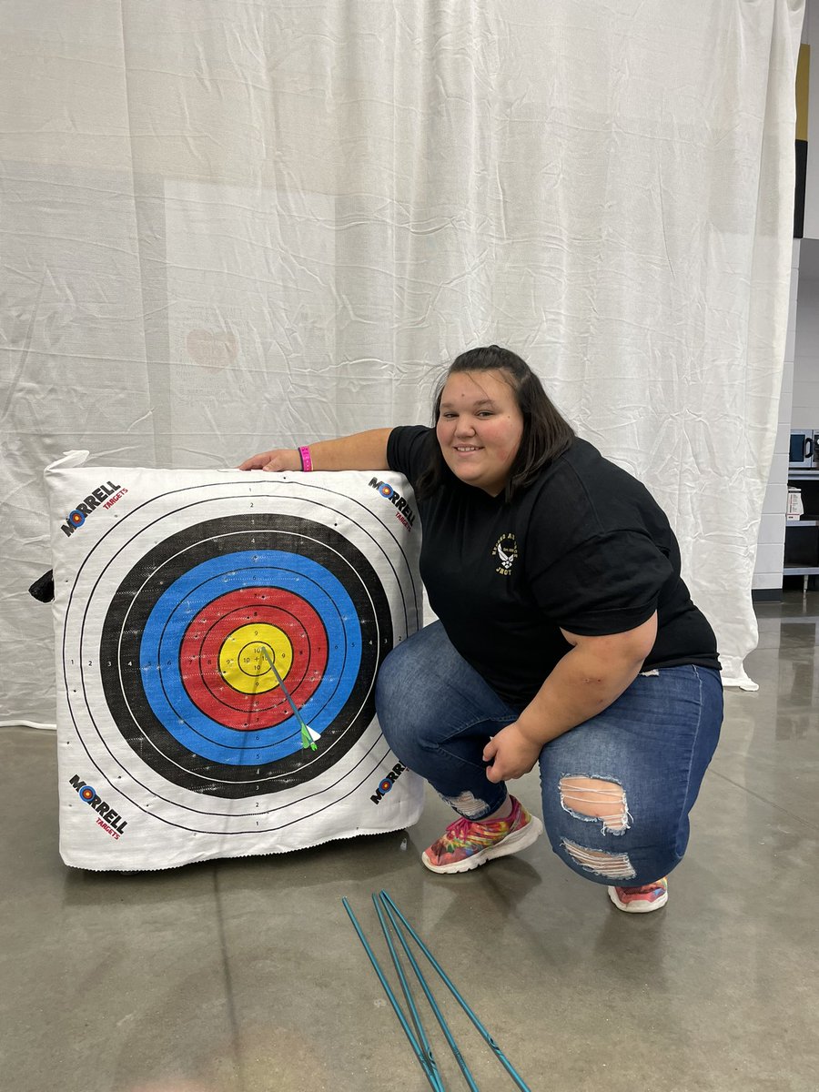 NHSArchery's tweet photo. Even though we helped the JH team work on scoring tonight, we still had time to squeeze in a few more first time 🎯. It’s still early, but we are working.@NeoshoAD @NeoshoHS https://t.co/eApjGkMoM2