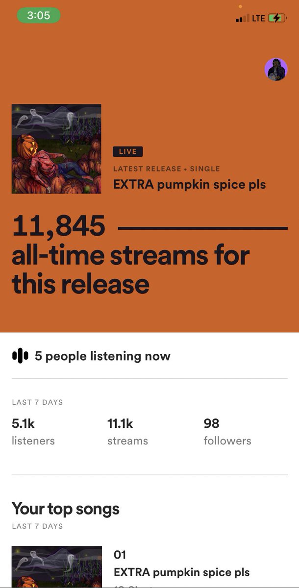 DMcKenzieMuzik's tweet photo. EXTRA pumpkin spice pls doin numbers fast‼️ shxt like 5 days old! 📈📈📈 @dmckenziemuzik @kaysantana999 @oniincteam @spotify @youtubemusic @soundcloud #durge #thisisdurge https://t.co/OfcXzzNT1O