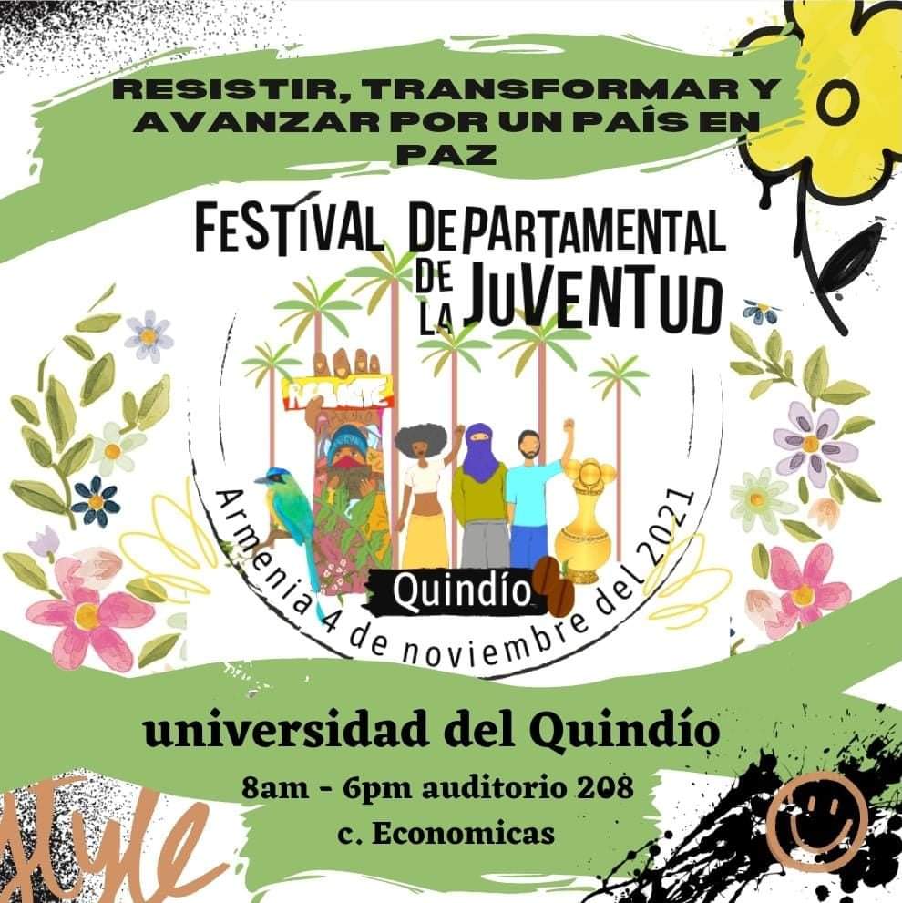 XII_Festival's tweet photo. Mas regiones se suman al Festival Nacional de la Juventud, durante estos días tendremos encuentros en Antioquia, Risaralda y Quindio. No sé los pierdan #XIIFNJ  la juventud resiste, avanza y transforma. https://t.co/deOWzhXhNb