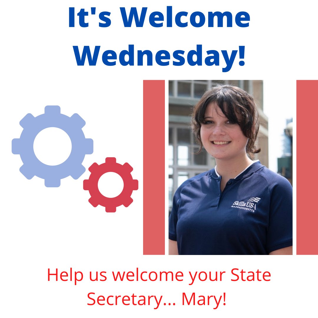For this week's installment of our #WelcomeWednesday series please help us welcome your State Secretary, Mary Quin!

To learn more about Mary and her SkillsUSA involvement, head over to our Facebook or Instagram!
.
.
.
.
.
#championsatwork
